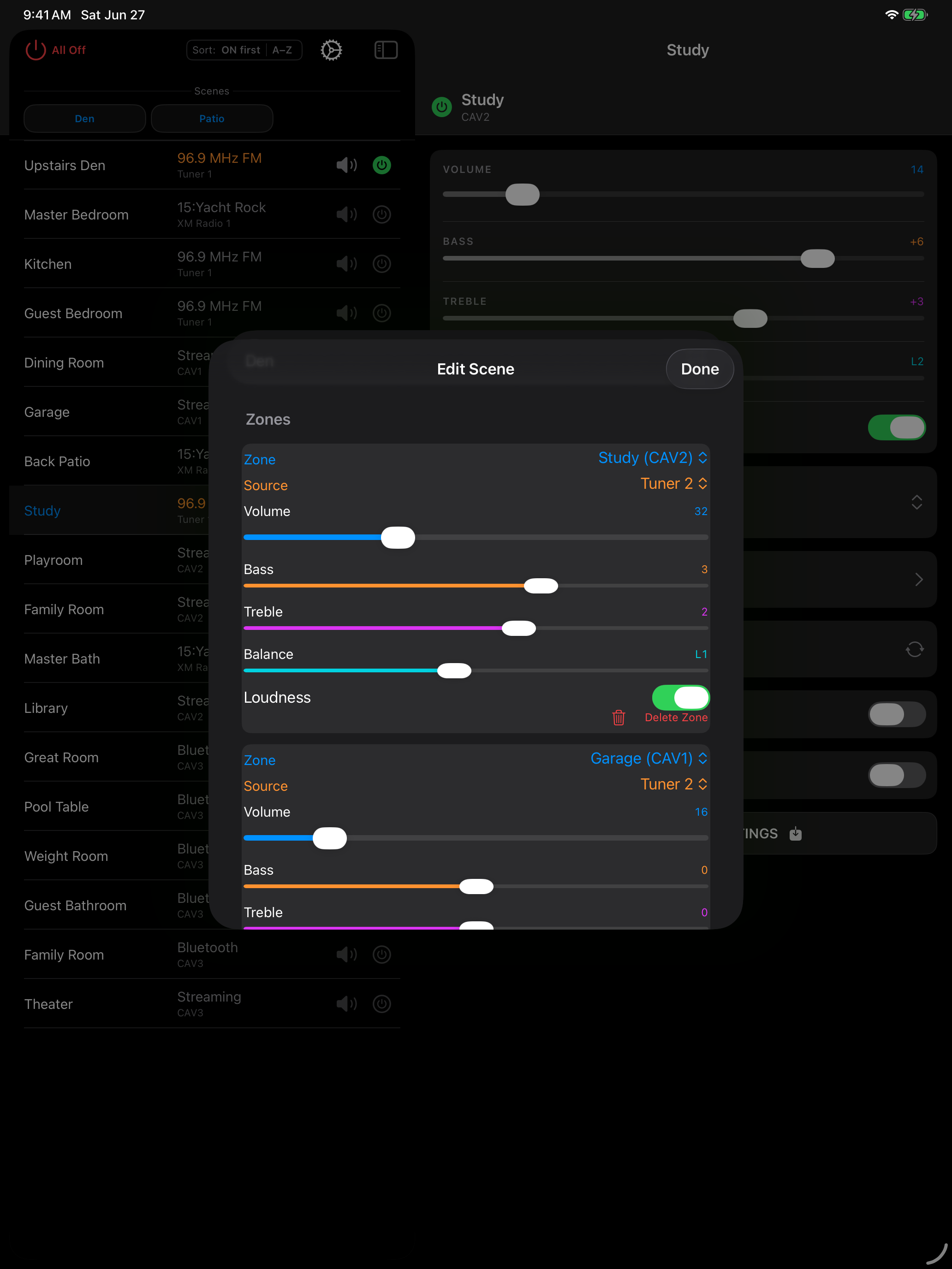 iPad scene editor over split view