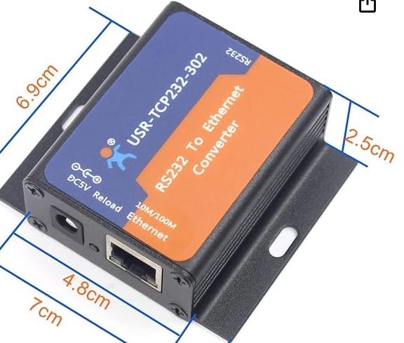 USR-TCP232-302 device, side view